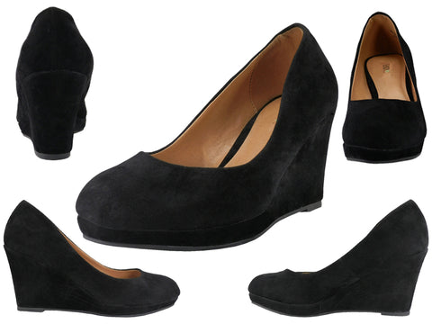 91943L - Women's Micro Suede 3½" Wedge Shoes