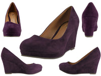 91943L - Women's Micro Suede 3½" Wedge Shoes