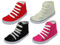 BB328 - Wholesale Toddler's Lace Up High-Top Canvas Shoes