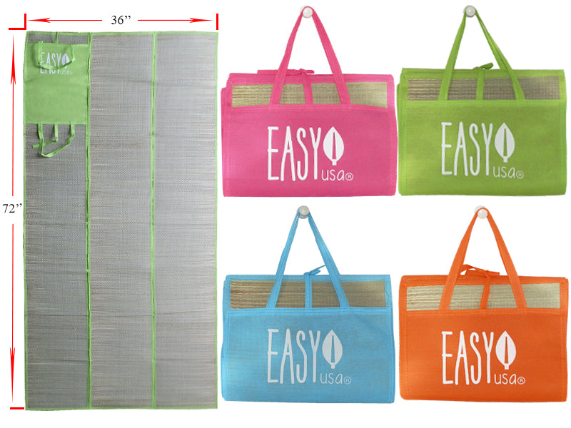 FR508 - Wholesale "Easy USA" 36 X 72 Foldable Straw Beach Mats