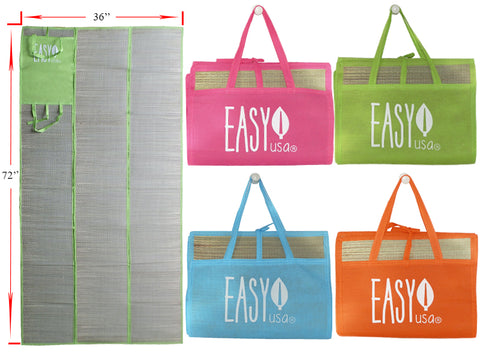 FR508 - Wholesale "Easy USA" 36 X 72 Foldable Straw Beach Mats