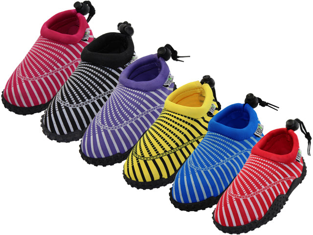 G1177C-A - Wholesale Youth "Wave" Nylon Upper With TPR. Outsole Seashell Print Comfortable Water Shoes
