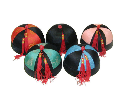G411 - Wholesale Chinese Traditional brocade Satin Caps