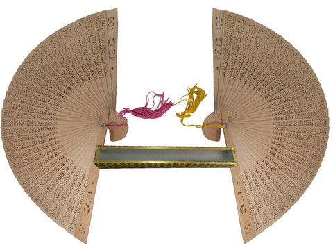 G420 - Wholesale 12" Sandle wood Hand Fan