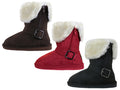 G6620 - Youth's Micro Suede Fold Over Boots with Faux Fur Assorted - 3 Assorted (G6620-A) G6620-A-11TO4