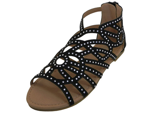 G7602C - Youth's "Easy USA" Rhinestone Top Gladiator Sandals