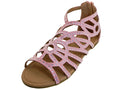G7602C - Youth's "Easy USA" Rhinestone Top Gladiator Sandals Pink (G7602C-P) G7602C-P-11TO4