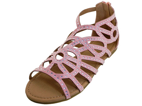 G7602C - Sandalias de gladiador con pedrería "Easy USA" para jóvenes