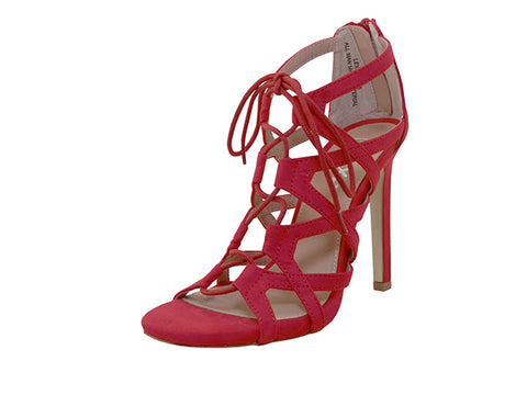 LEXI-01-RED - Wholesale Women's "Mixx Shuz" 4½ Inches Heel Gladiator Strap Sandals
