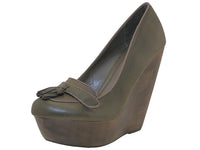 LOLA-TAUPE - Sandalias de cuña "Angeles Shoes" para mujer al por mayor de 4½ pulgadas