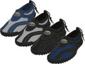 M1185 - Men's "Wave" Nylon Upper Outdoor Sport Water Shoes Assorted - All Black, Navy/Gray, Black/Lt. Gray & Black/Royal Blue (M1185) M1185-7TO13