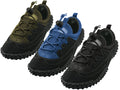 M1188 - Wholesale Men's "Wave" Nylon Upper with Shoelace Quick Drying Water Shoes Assorted - All Balck, Black/Olive & Black/Royal Blue (M1188) M1188-7TO13