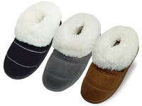 M3390-A - Wholesale Men's Microfiber Faux Fur Scuff Closed Back Soft Slippers