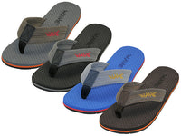 M3668 - Wholesale Men's " Wave " Soft Comfortable Sport Fiber Upper Thong Sandals