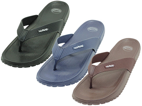 M7712 - Wholesale Men's "Wave" Super Soft Thong Sport Sandals
