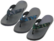 M7716 - Wholesale Men's " Wave " Camo. Sport Shower Thongs