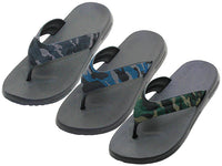 M7716 - Wholesale Men's " Wave " Camo. Sport Shower Thongs