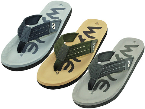 M7719 - Wholesale Men's " Wave " Super Soft Sole Thong PVC Upper Sandals