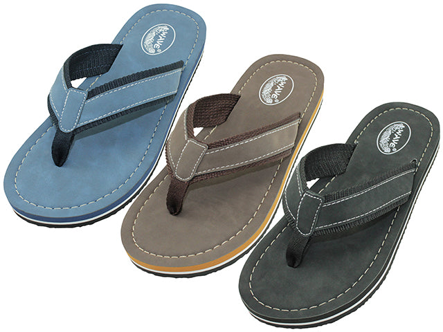 M7725 - Wholesale Men's " Wave " Comfortable Sport Thong Sandals