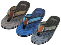 M9558 - Wholesale Men's " Wave " Soft Sole Thong Sandals
