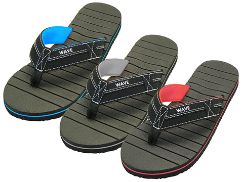 M9778 - Wholesale Men's " Wave " Soft Comfortable Sport Thong Sandals