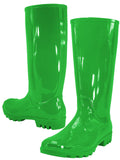 RB-010 - Women's "Easy USA" 13½ Inches Super Soft Rubber Rain Boots Green (RB-010-V) RB-010-V-5TO10