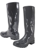 RB-010 - Women's "Easy USA" 13½ Inches Super Soft Rubber Rain Boots Gray (RB-010-G) RB-010-G-5TO10