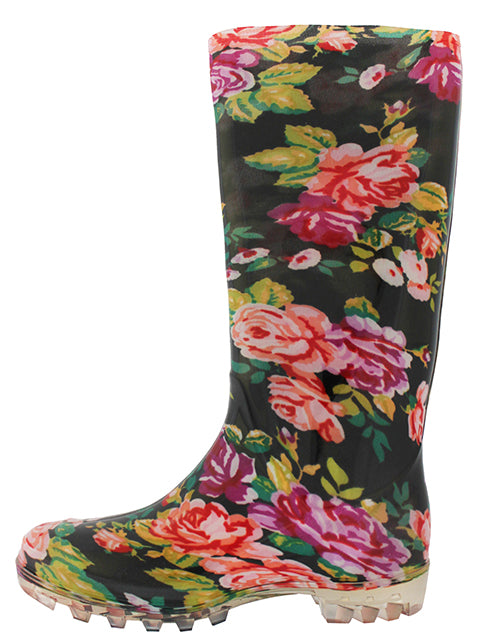 RB-12 - Wholesale Women's "Easy USA" 13.5 Inches Super Soft Rubber Rain Boots