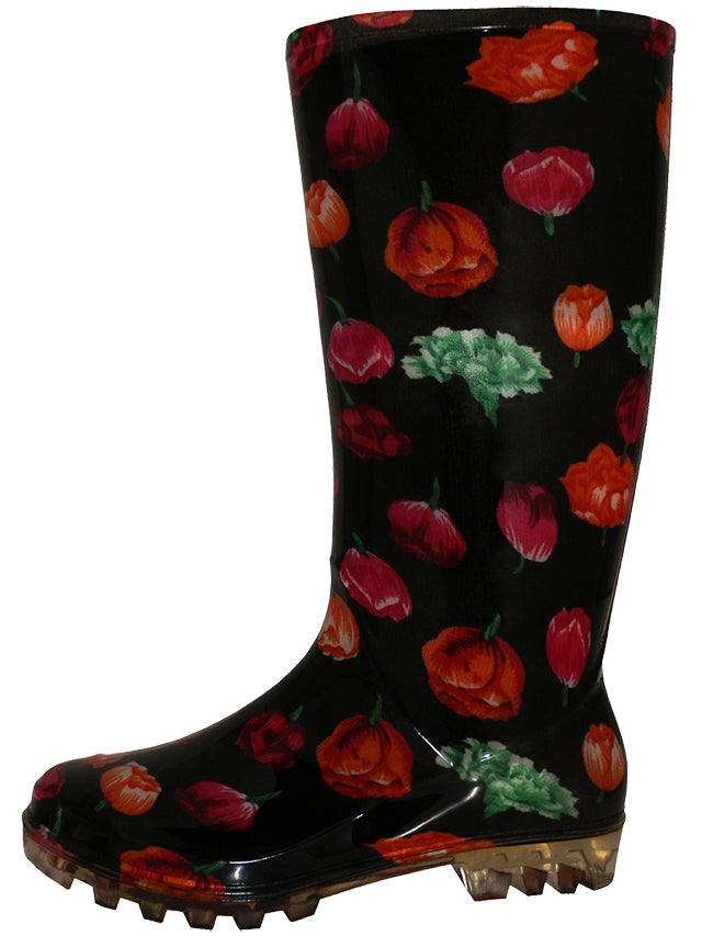 RB-18 - Wholesale Women's "Easy USA" 13½ inches Super Soft Rubber Rain Boots
