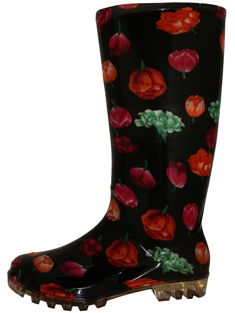 RB-18 - Wholesale Women's "Easy USA" 13½ inches Super Soft Rubber Rain Boots