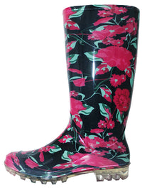RB-45 - Wholesale Women's "Easy USA" 13.5 Inches Super Soft Rubber Rain Boot