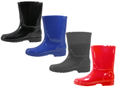 RB-66 - Wholesale Youth's "Easy USA" Super Soft Plain Rubber Rain Boots
