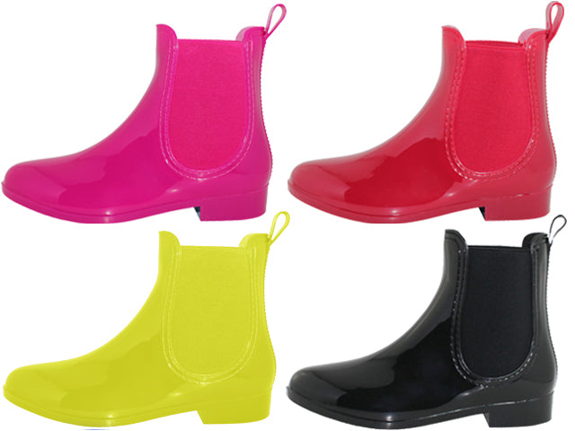 RB-86 - Women's "Easy USA" 6½" Ankle Height Rubber Rain Boots