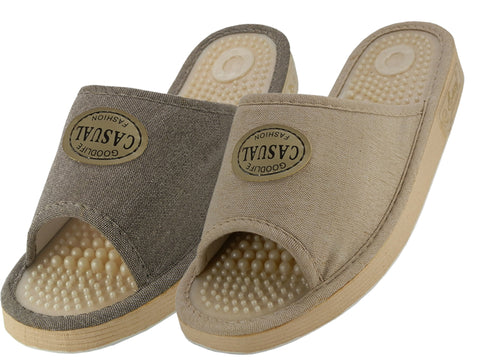S1707 - Wholesale Women's "Easy USA" Casual Jute Upper Open Toes Massage in Sole House Slippers