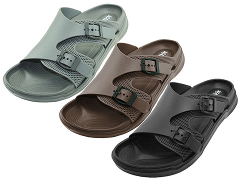 S2210M-A - Wholesale Men's "Wave" Slide Sandals
