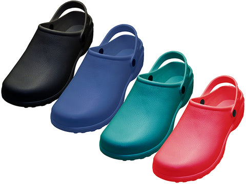 S2390L - Zuecos de enfermera de goma "Sport" de mujer con puntera cerrada