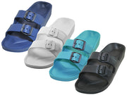 S2610LA - Wholesale Women's "Easy USA" Super Soft Double Strap with Side Buckle Sandals