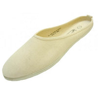 S262L-Beige - Wholesale Women's "Easy USA" Mule Slip-On Canvas Shoes