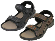 S2700-M - Wholesale Men's "Easy USA" Double Velcro Man Made Leather Sandals