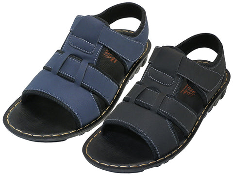 S2800M - Wholesale Men's "Easy USA" P.U. Leather Velcro Sandals