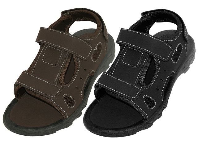 S2902-B - Wholesale Boy's "Easy USA" Double Velcro Strap Sandals