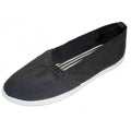 S305L - Women's "Easy USA" Elastic Upper Slip-on Canvas Shoes Black (S305L-BK) S305L-BK-5TO10