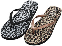 S3069L-A - Wholesale Women's "Easy USA" Soft Printed Leopard Zori