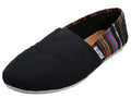 S308L - Women's "Easy USA" Slip-on Casual Canvas Shoes Black with (S308L-Bk) S308L-Bk-5TO10