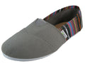 S308L - Women's "Easy USA" Slip-on Casual Canvas Shoes Gray (S308L-Gray) S308L-Gray-5TO10