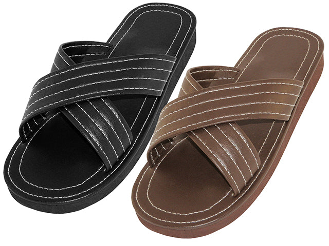 S311-M - Wholesale Men's "Easy USA" Pu Upper X-Band Slides