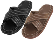 S311-M - Wholesale Men's "Easy USA" Pu Upper X-Band Slides