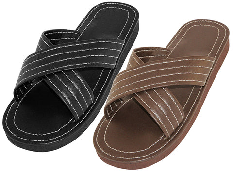 S311-M - Wholesale Men's "Easy USA" Pu Upper X-Band Slides