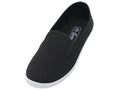 S316G - Children's "Easy USA" Slip on Twin Gore Canvas Shoes Black (S316G-Bk) S316G-Bk-11TO4