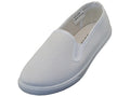 S316G - Children's "Easy USA" Slip on Twin Gore Canvas Shoes White (S316G-W) S316G-W-11TO4